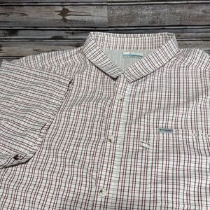 Columbia Mens Plaid Short Sleeve Button‎ Up Shirt 2XL